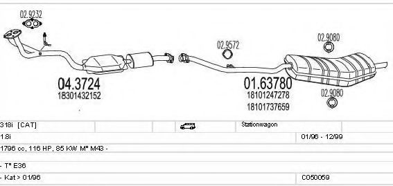 C050059000760 MTS Exhaust System