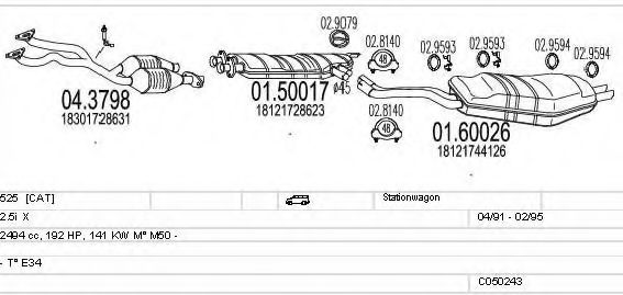 C050243008949 MTS Exhaust System
