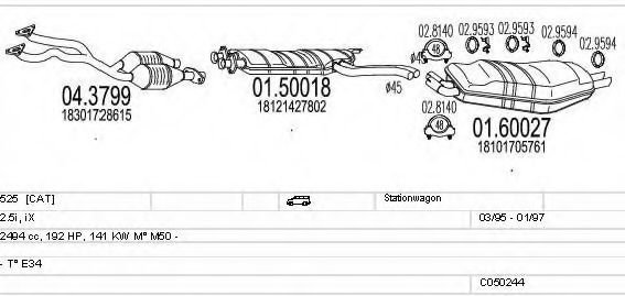 C050244009660 MTS Exhaust System Exhaust System