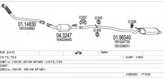 C050250008069 MTS Exhaust System