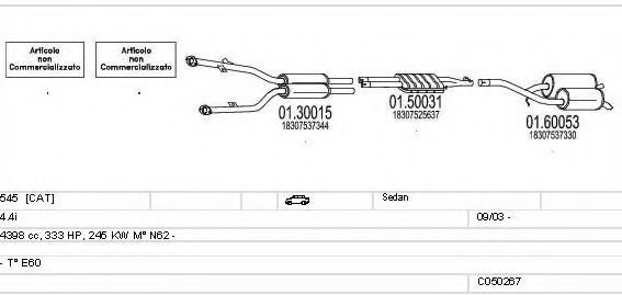 C050267007812 MTS Exhaust System Exhaust System