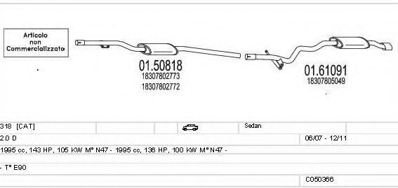 C050366015606 MTS Exhaust System