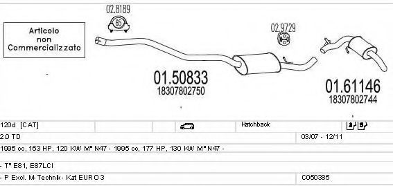C050385021465 MTS Exhaust System Exhaust System