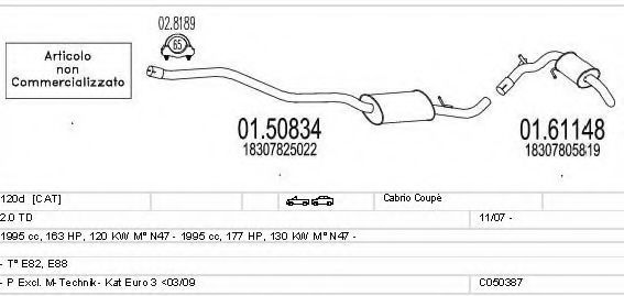 C050387021487 MTS Exhaust System