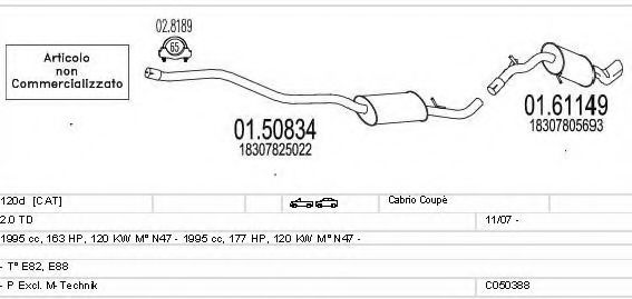 C050388021505 MTS Exhaust System Exhaust System