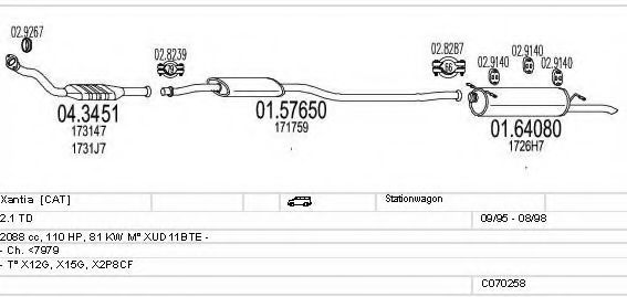 C070258001196 MTS Exhaust System