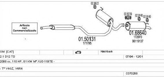 C070268001208 MTS Exhaust System