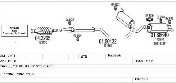 C070270001210 MTS Exhaust System