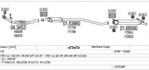 C070286001225 MTS Exhaust System Exhaust System