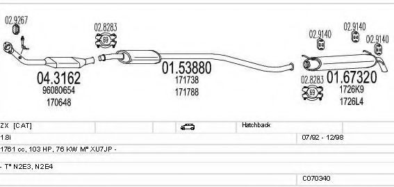 C070340001285 MTS Exhaust System