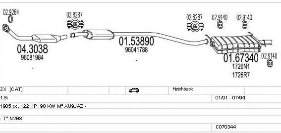 C070344001289 MTS Exhaust System Exhaust System