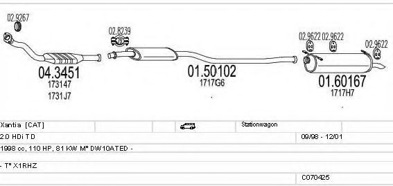 C070425009819 MTS Exhaust System Exhaust System
