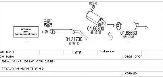 C070426008884 MTS Exhaust System Exhaust System