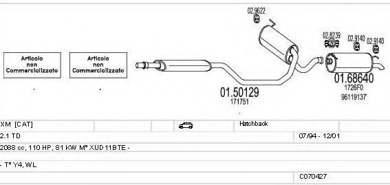 C070427009811 MTS Exhaust System Exhaust System