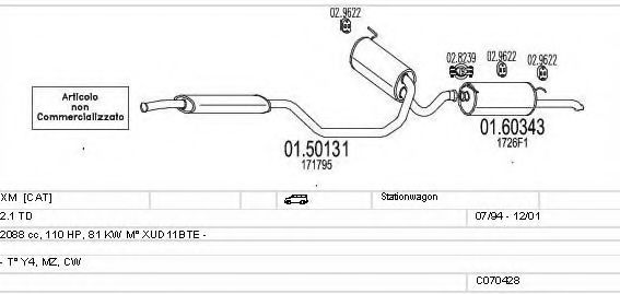 C070428009812 MTS Exhaust System Exhaust System