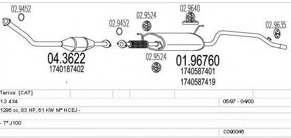 C090046001418 MTS Exhaust System Exhaust System