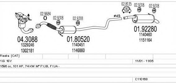 C110168003879 MTS Exhaust System Exhaust System