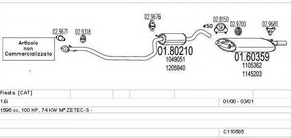C110585009785 MTS Exhaust System