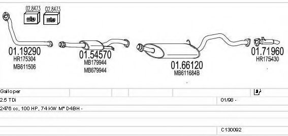 C130092008088 MTS Exhaust System