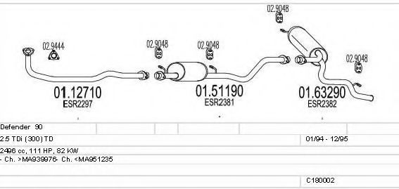 C180002001451 MTS Exhaust System