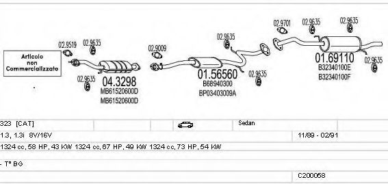 C200058000099 MTS Exhaust System Exhaust System