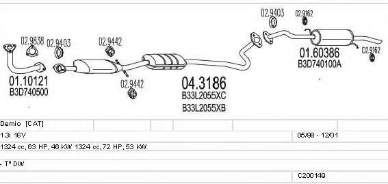 C200149000229 MTS Exhaust System Exhaust System