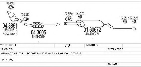 C210297004433 MTS Exhaust System