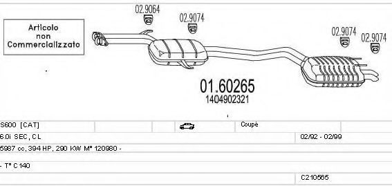 C210565009625 MTS Exhaust System