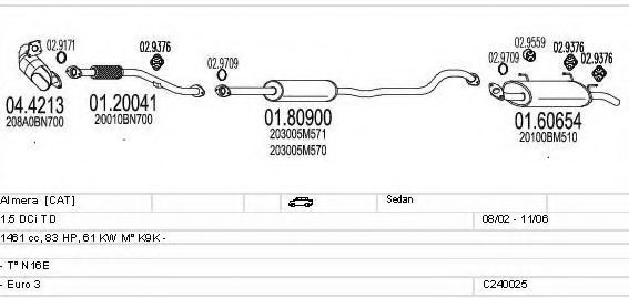 C240025004493 MTS Exhaust System Exhaust System