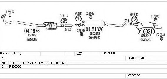 C250280005415 MTS Exhaust System Exhaust System