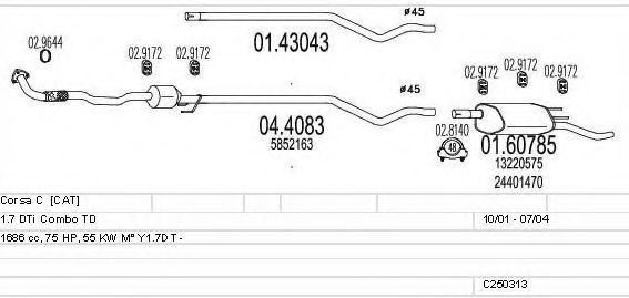 C250313005450 MTS Exhaust System