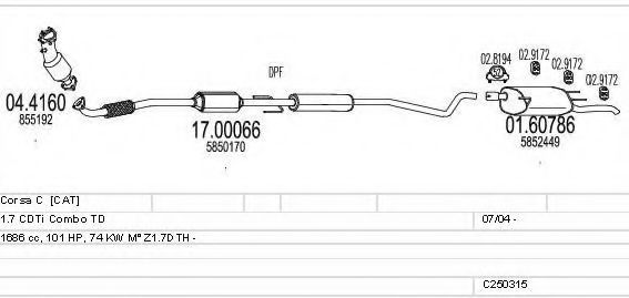 C250315005452 MTS Exhaust System