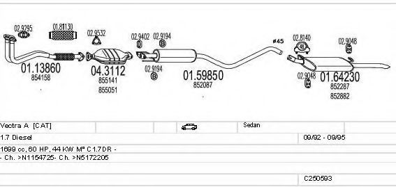 C250593005799 MTS Exhaust System Exhaust System