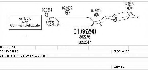 C250762009642 MTS Exhaust System