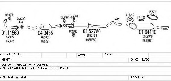 C250802004788 MTS Exhaust System Exhaust System