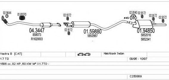 C250889009256 MTS Exhaust System