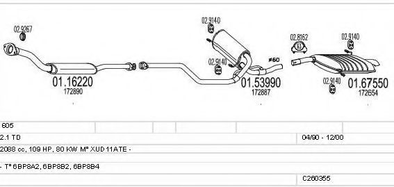 C260355006270 MTS Exhaust System Exhaust System