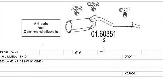 C270001007969 MTS Exhaust System