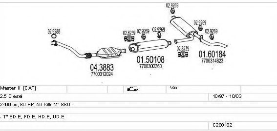 C280182006739 MTS Exhaust System Exhaust System