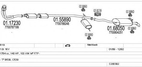 C280392006380 MTS Exhaust System Exhaust System