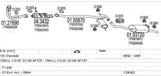 C280422005580 MTS Exhaust System