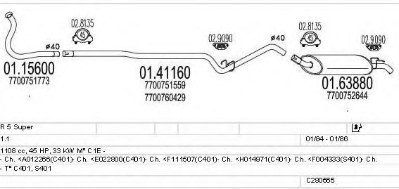 C280565007614 MTS Exhaust System Exhaust System