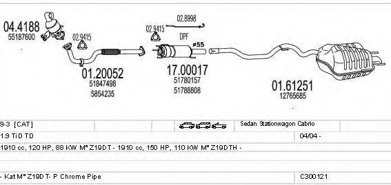 C300121018823 MTS Exhaust System Exhaust System