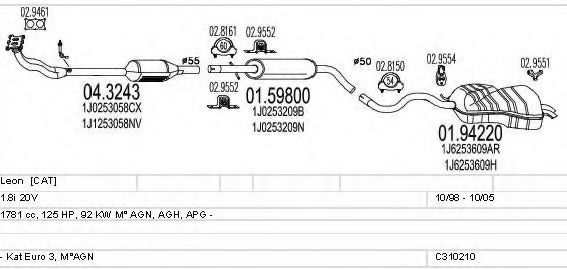 C310210006446 MTS Exhaust System