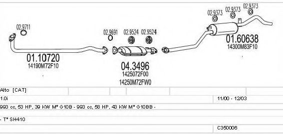 C350006004970 MTS Exhaust System Exhaust System