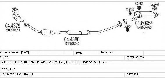 C370233010805 MTS Exhaust System