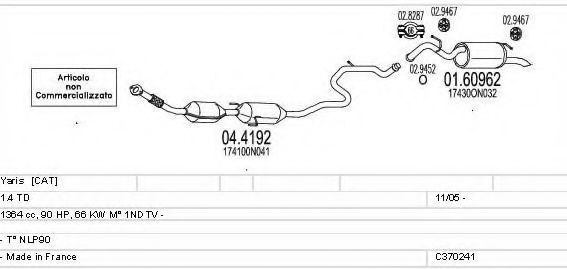 C370241010814 MTS Exhaust System