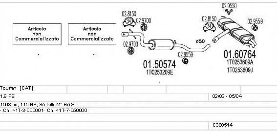 C380514002473 MTS Exhaust System