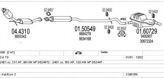C390158002326 MTS Exhaust System