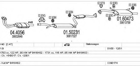 C390174002275 MTS Exhaust System Exhaust System